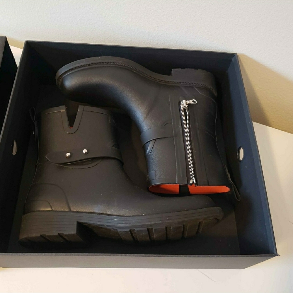 Rag & Bone Black Boots with Red Lining